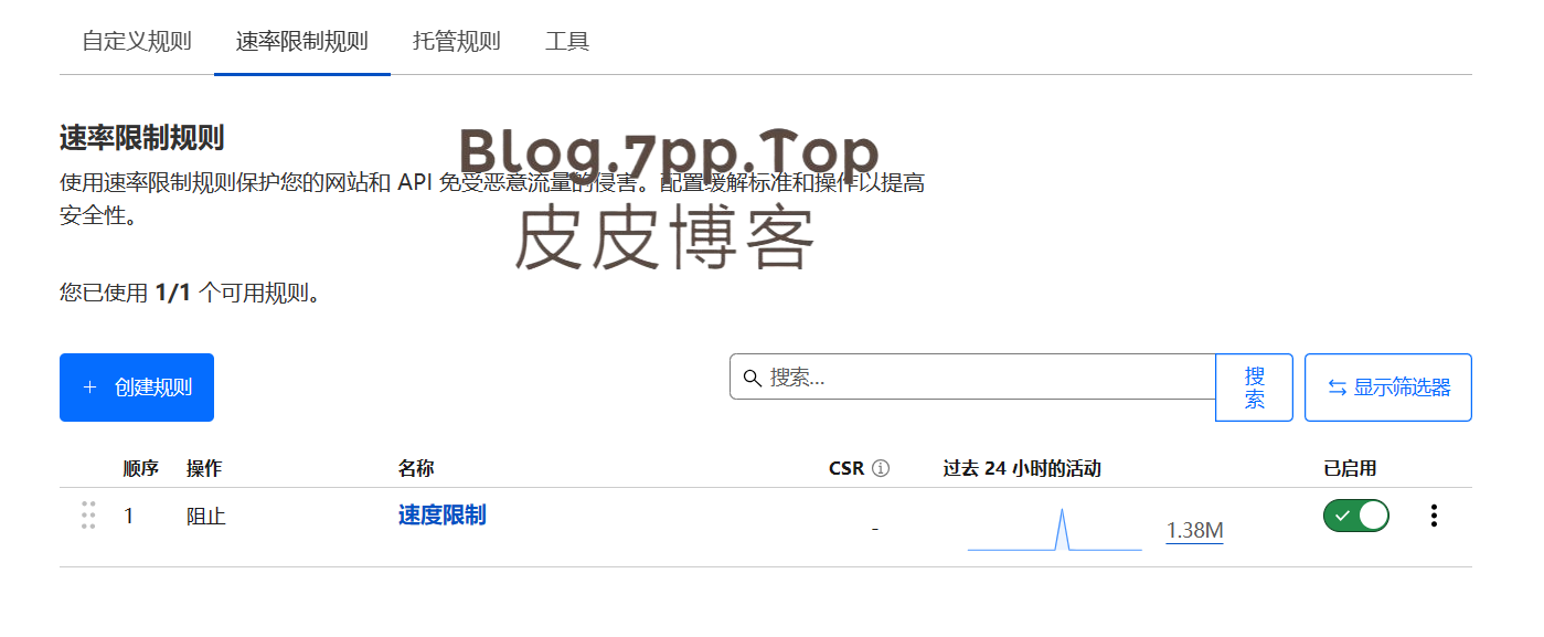 速率限制规则拦截