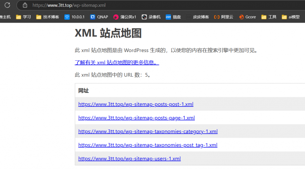WordPress sitemap功能